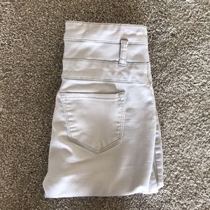 Light Gray High Waisted Skinny Jeans